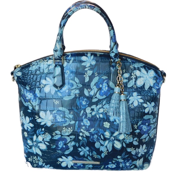 Brahmin Duxbury Satchel in Navy Madeleine - Picture 3 of 12